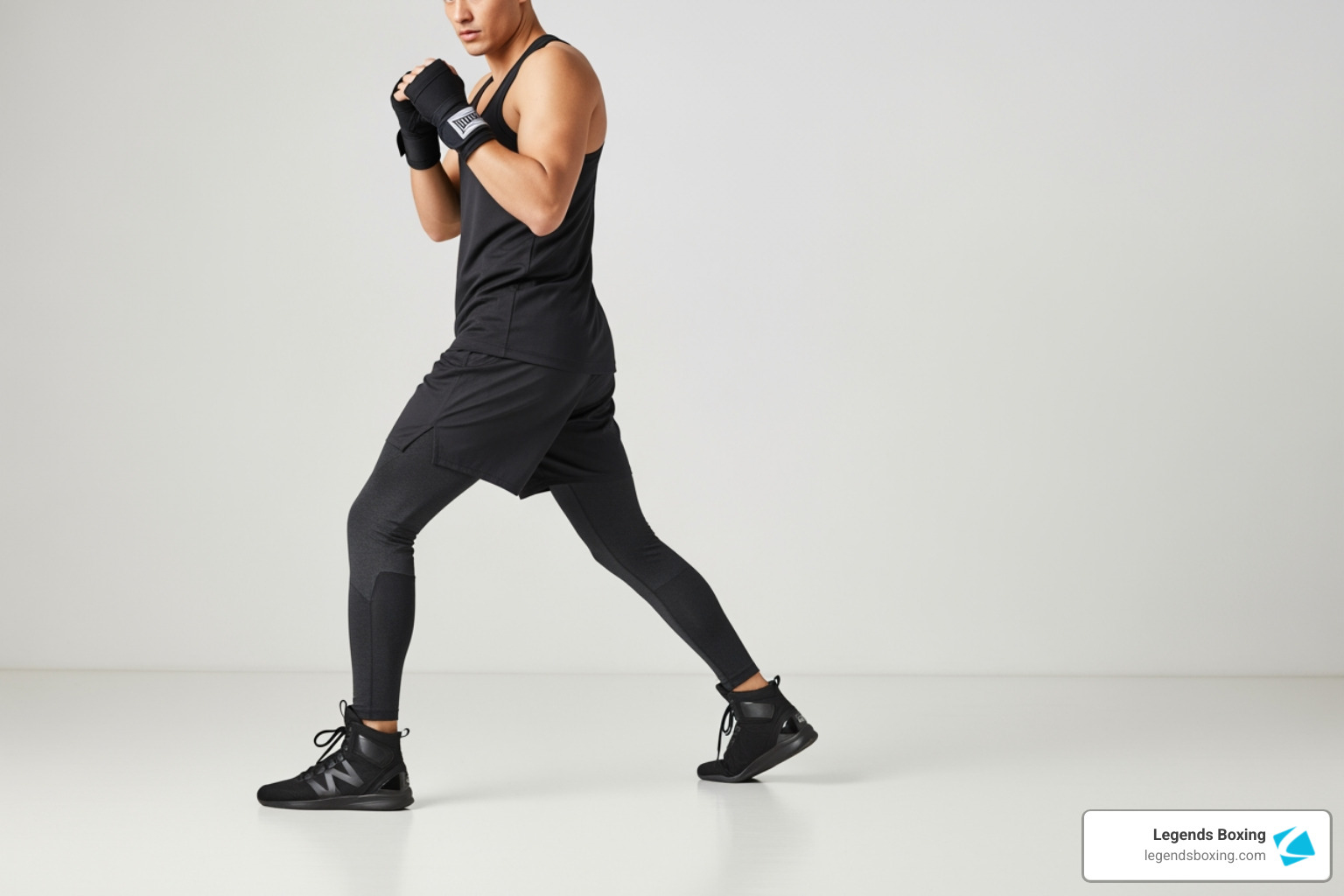 Boxer demonstrating the proper stance and guard position